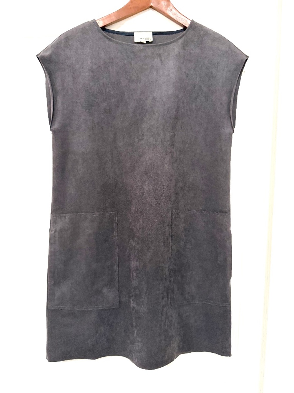 Wilfred Free Aritzia Nori Faux Suede Shift Dress Gray Size XXS